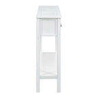 Rustic Entryway Console Table, 60 Long Sofa Table with two Different Size Drawers and Bottom Shelf for Storage