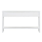 Rustic Entryway Console Table, 60 Long Sofa Table with two Different Size Drawers and Bottom Shelf for Storage