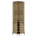 Corner Bar Cabinet for Kitchen, Dining Room,Living Room, Aged Oak