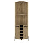 Corner Bar Cabinet for Kitchen, Dining Room,Living Room, Aged Oak