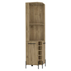 Corner Bar Cabinet for Kitchen, Dining Room,Living Room, Aged Oak
