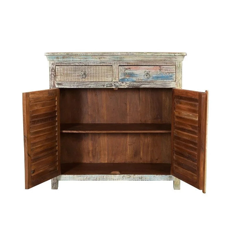 Lexington 2-Drawer 2-Door Shutter Sideboard, Vintage White