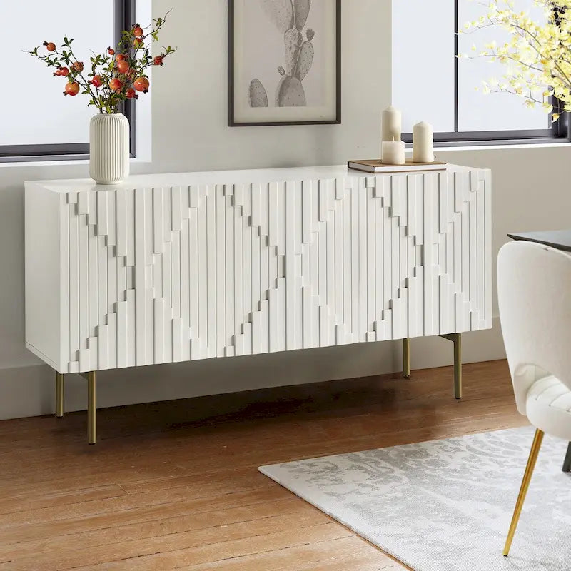 Reginald Modern 58 Wide Sideboard with Cable Management & Adjustable Feet by HULALA HOME
