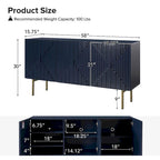 Reginald Modern 58 Wide Sideboard with Cable Management & Adjustable Feet by HULALA HOME