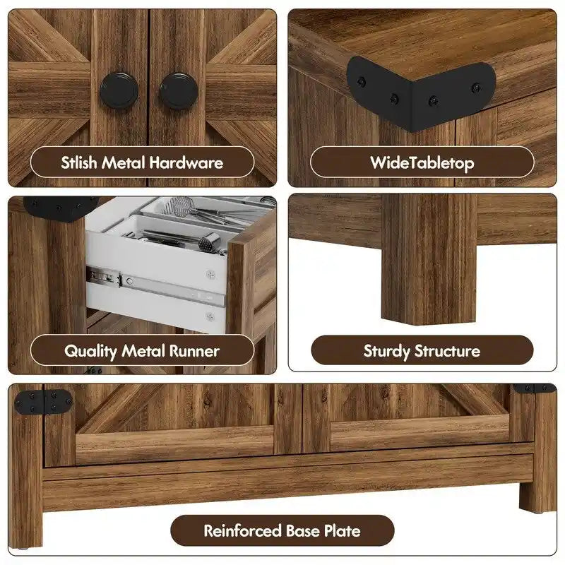 Coffee Bar Accent Cabinet - 15.75D x 31.5W x 33.46H