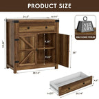 Coffee Bar Accent Cabinet - 15.75D x 31.5W x 33.46H