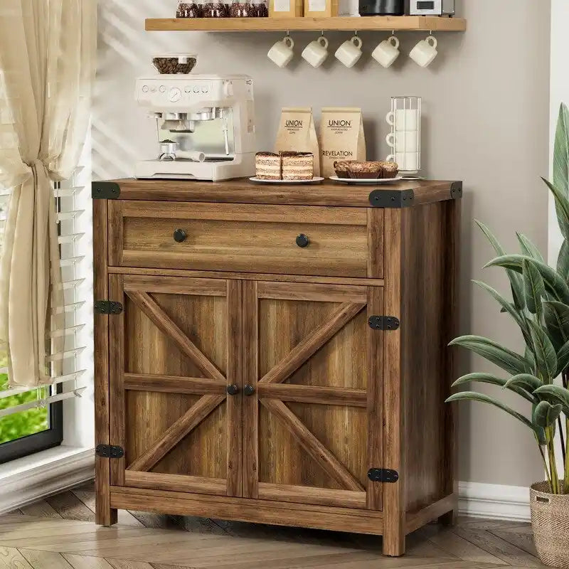 Coffee Bar Accent Cabinet - 15.75D x 31.5W x 33.46H