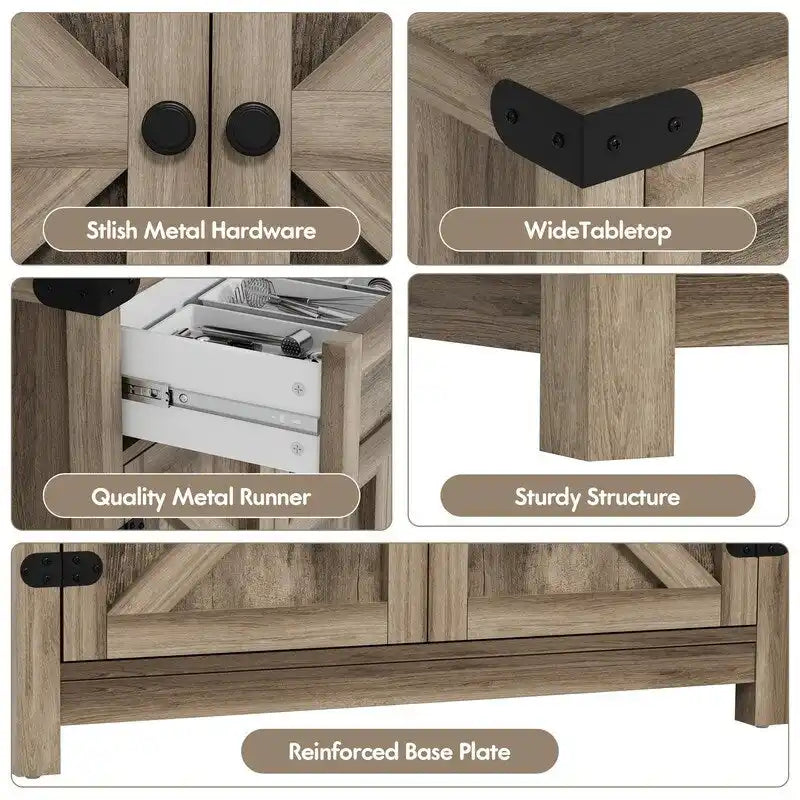 Coffee Bar Accent Cabinet - 15.75D x 31.5W x 33.46H