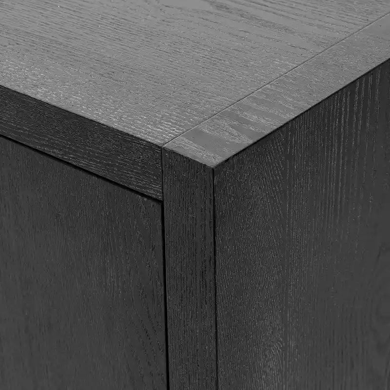 Vintage Wooden Sideboard with 4 Metal Handles