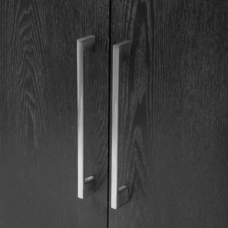 Vintage Wooden Sideboard with 4 Metal Handles