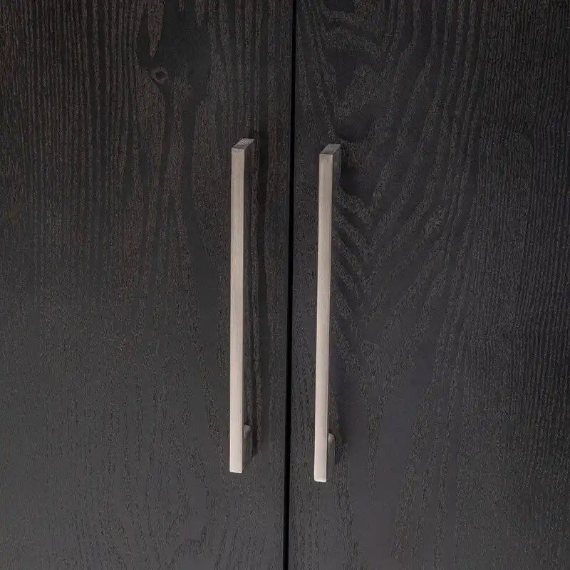 Vintage Wooden Sideboard with 4 Metal Handles