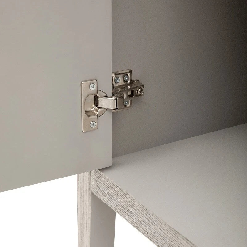 Vintage Wooden Sideboard with 4 Metal Handles