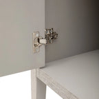 Vintage Wooden Sideboard with 4 Metal Handles