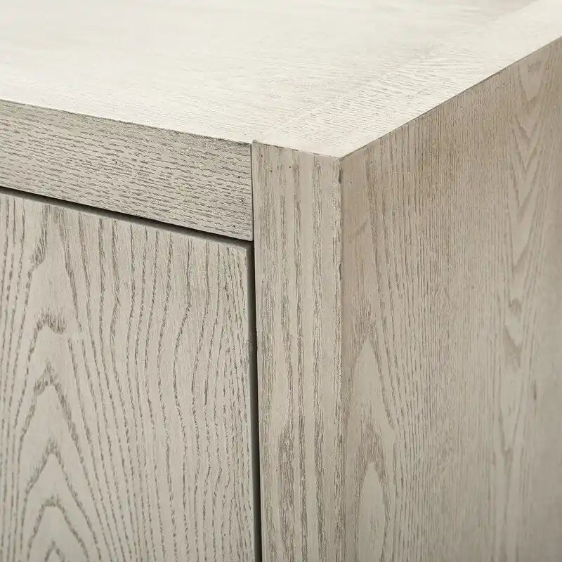 Vintage Wooden Sideboard with 4 Metal Handles