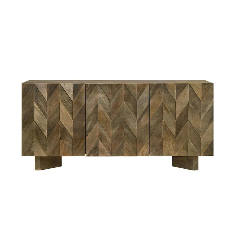 3 Doors Dining Sideboard Server in Mango Brown