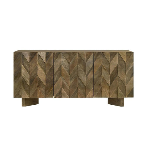 3 Doors Dining Sideboard Server in Mango Brown