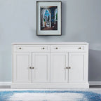 Contemporary Minimalist Wooden Sideboard with 2 Drawers and 2 Cabinets