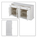 Contemporary Minimalist Wooden Sideboard with 2 Drawers and 2 Cabinets