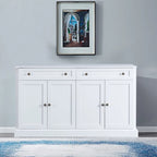 Contemporary Minimalist Wooden Sideboard with 2 Drawers and 2 Cabinets