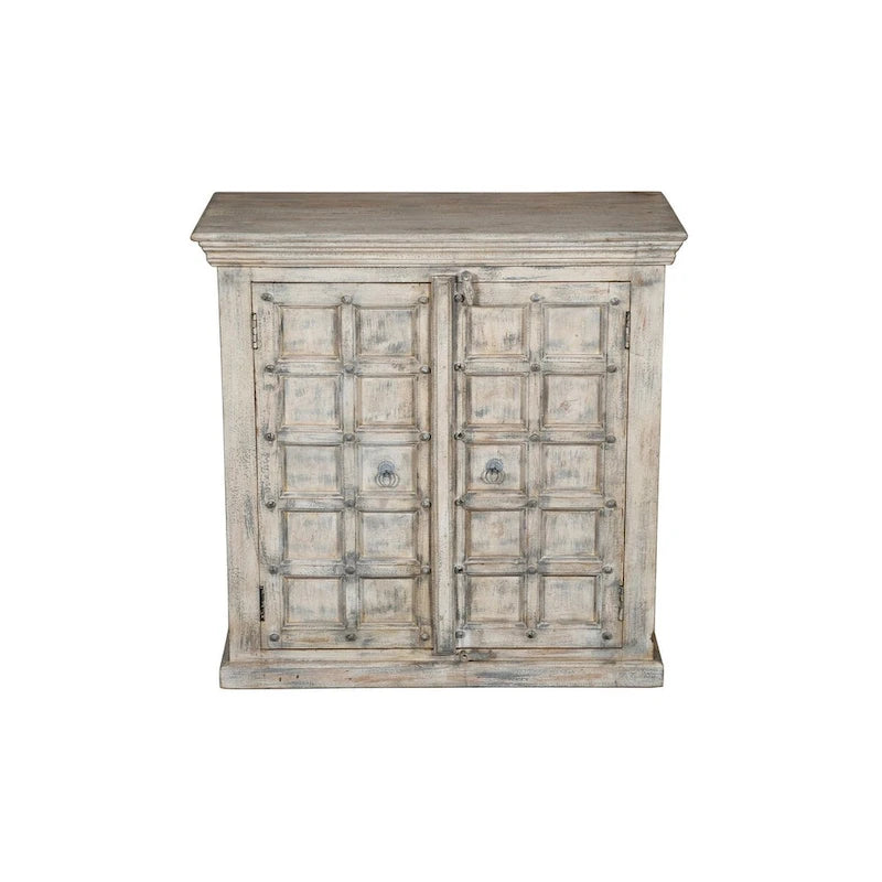 Dale White Distressed Antique 2 Door Accent Cabinet