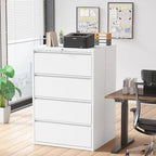 36W 4 Drawer Large Deep Locking Metal Lateral File Cabinet