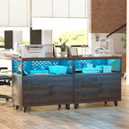 Sideboard Buffet Storage File Cabinet with Drawers and USB Port