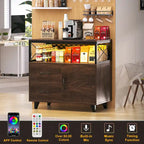 Sideboard Buffet Storage File Cabinet with Drawers and USB Port