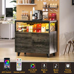 Sideboard Buffet Storage File Cabinet with Drawers and USB Port