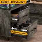 Sideboard Buffet Storage File Cabinet with Drawers and USB Port