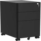3-Drawer Slim File Cabinet with Lock - 18.1D x 11.8W x 23.4H