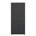 Metal Storage Cabinet with 2-Doors and Adjustable Shelves, Lockable Tall File Cabinet for Home Office Garage Kitchen Pantry