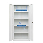 Metal Storage Cabinet with 2-Doors and Adjustable Shelves, Lockable Tall File Cabinet for Home Office Garage Kitchen Pantry