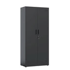 Metal Storage Cabinet with 2-Doors and Adjustable Shelves, Lockable Tall File Cabinet for Home Office Garage Kitchen Pantry