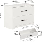 2-Drawer Wood Lateral File Cabinet - 27.17D x 33.86W x 29.33H