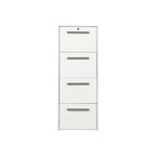 Saint Birch 4-Drawer Vertical Lateral in White Wood Grain - 48.5H x 18.5W x 17.5D