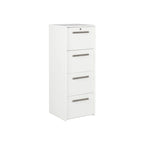 Saint Birch 4-Drawer Vertical Lateral in White Wood Grain - 48.5H x 18.5W x 17.5D