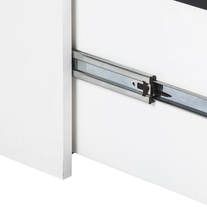 Saint Birch 4-Drawer Vertical Lateral in White Wood Grain - 48.5H x 18.5W x 17.5D