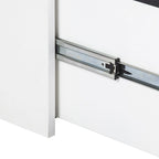 Saint Birch 4-Drawer Vertical Lateral in White Wood Grain - 48.5H x 18.5W x 17.5D