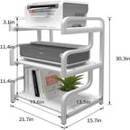 3-Tier Printer Stand with Wheels Movable Storage Cart Floor-Standing Multi-Purpose Shelf - 21.7 x 15.7 x 30.3 inches