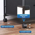 Mobile File Cabinet Dresser for Bedroom with 3 Drawers - 15.7D x 15.4W x 29.5H