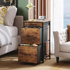 Mobile File Cabinet Dresser for Bedroom with 3 Drawers - 15.7D x 15.4W x 29.5H