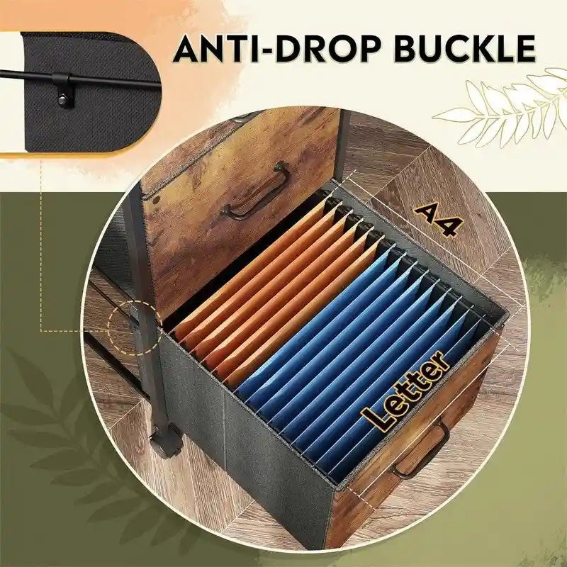 Mobile File Cabinet Dresser for Bedroom with 3 Drawers - 15.7D x 15.4W x 29.5H