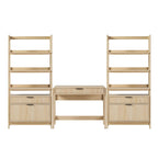Middlebrook 3-Piece Set Writing Desk with 2 Wide Bookcases