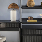 Middlebrook 3-Piece Set Writing Desk with 2 Wide Bookcases