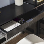 Middlebrook 3-Piece Set Writing Desk with 2 Wide Bookcases