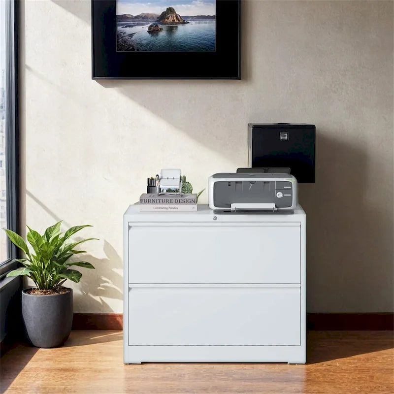 Lateral File Cabinet 2 Drawer,with Lock,Lockable File Cabinet