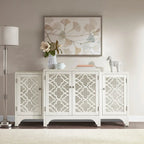 Madison Park Nevaeh Cream Quatrefoil Dining Buffet Server