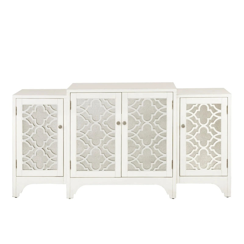 Madison Park Nevaeh Cream Quatrefoil Dining Buffet Server