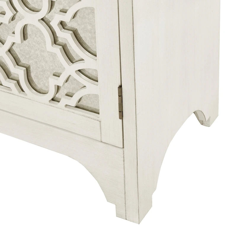Madison Park Nevaeh Cream Quatrefoil Dining Buffet Server