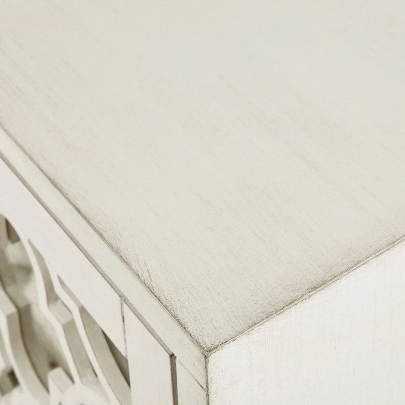 Madison Park Nevaeh Cream Quatrefoil Dining Buffet Server